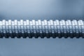 Close-up of the lead screw parts of the CNC machine. Royalty Free Stock Photo