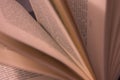 Close up of leafed book pages