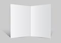 Close up of a leaflet blank white paper vector ba