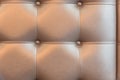 Brown leather texture couch as mock up and background usage Royalty Free Stock Photo