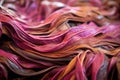 close-up of leather dyeing process for saddle