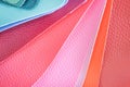 Leather material sheet texture overlap abstract colorful background Royalty Free Stock Photo