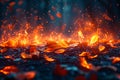 Close up of leaves on fire nature wallpaper background
