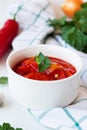 Lecso national dish of Hungarian cuisine with pepper and tomato Royalty Free Stock Photo