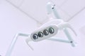 Close-up LED lamp on the dental chair Royalty Free Stock Photo