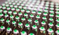 Panel of LED light indicators is in the production Royalty Free Stock Photo