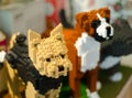 Close-up Lego two dogs.