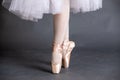 Ballet shoes in studio close-up Royalty Free Stock Photo
