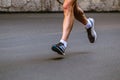 close-up legs male runner running Royalty Free Stock Photo