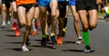 close-up legs runners running sport marathon