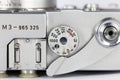 Close up of Leica M3 rangefinder camera