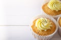 Close Up Lemon and Poppy Seed Muffins Royalty Free Stock Photo