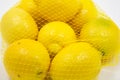 Close up of lemons in a bag Royalty Free Stock Photo
