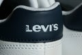 Close-up of Levis logo on shoes. Ireland, Dublin 23.03.2024.