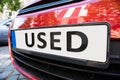 Close-up Of The License Plate On Car Royalty Free Stock Photo