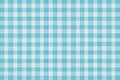 Gingham Charm: Close-Up of Light Blue Seamless Tablecloth Pattern - Generative AI Royalty Free Stock Photo