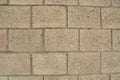 Close up of light brown brick stone wall texture grunge background Royalty Free Stock Photo