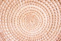 Light brown wood crafts rattan weave in circle many layer patterns , natural texture abstract for background