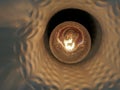 Close up view of a light bulb of a lamp. Royalty Free Stock Photo