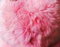 Close-up of light pink soft fur surface