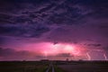 CLose up with lightning with dramatic clouds composite image . Night thunder-storm Royalty Free Stock Photo