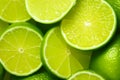Close up of lime fruit slices Royalty Free Stock Photo