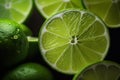 Close up Lime full frame, fresh fruit background