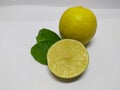 Close up Lime isolated on a white background Royalty Free Stock Photo