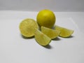 Close up Lime isolated on a white background Royalty Free Stock Photo