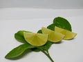 Close up Lime isolated on a white background Royalty Free Stock Photo