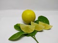 Close up Lime isolated on a white background Royalty Free Stock Photo