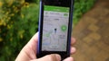 Close up of the Limebike App on a mobile phone