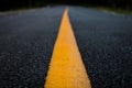 Close up line yellow asphalt road background.