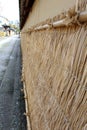 A close-up of lines of hay around Nagamachi, known as samurai di Royalty Free Stock Photo