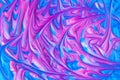 Pink and blue metallic glitter paint swirls Royalty Free Stock Photo