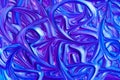 Pink and blue metallic glitter paint swirls