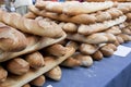 Close-up of loafs on bread in store Royalty Free Stock Photo