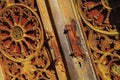 Close up lock on closed ancient doors of an medieval church Royalty Free Stock Photo