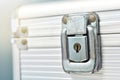 Close-up lock of metal case Royalty Free Stock Photo