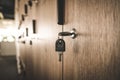 Close-up of a locker key for private belongings Royalty Free Stock Photo