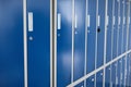 Close-up of lockers for individual storage use and privacy