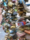 Locks of love on bridge