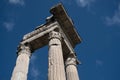 Close up looking up at top of Roman Pillars