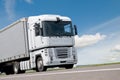 Close up lorry truck on road Royalty Free Stock Photo
