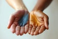 Close-up of a lot of hands of people of different races . The concept of friendship and internationalism Royalty Free Stock Photo