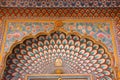 Close up of Lotus Gate in Pitam Niwas Chowk, Jaipur City Palace, Rajasthan, India