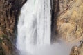 Close up of the Lower Falls of the Yellowstone river Royalty Free Stock Photo