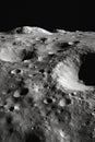 A close-up of the lunar surface captured by a telescope AI generated