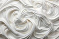 Close up of luscious white creamy vanilla yogurt with 100 background coverage, top view