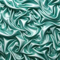 Turquoise Satin Fabric Texture, AI Generated